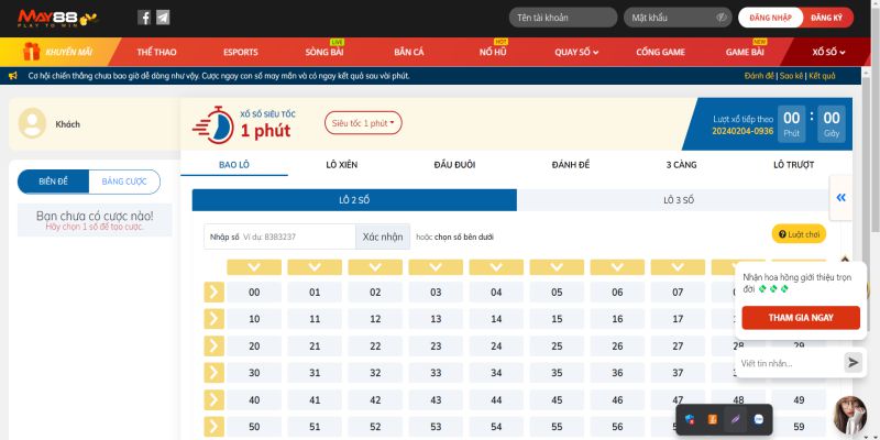 Các kiểu chơi lô đề siêu tốc May88